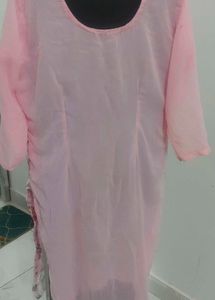 Pink Floral Kurta with Dupatta