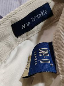 Beige Straight Leg Pants/chinos/khakis