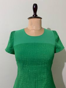 Chic Green Short Sleeve Dress