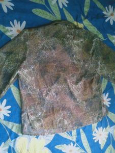 Vintage Abstract Print Button-Up Blouse