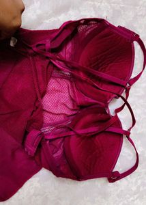 Burgundy paded Lace Bodysuit