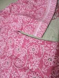 Pretty Pink Floral Print Kurta