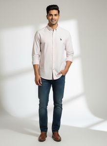 Men's Striped Button-Down Shirt
