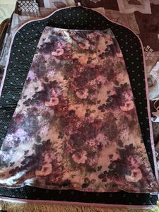 a line Floral Print Maxi Skirt