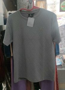 Stylish Grey Patterned T-Shirt