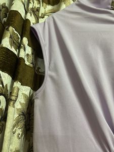 Lavender Mock Neck Midi Dress