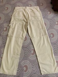 Cream Carpenter Style Jeans