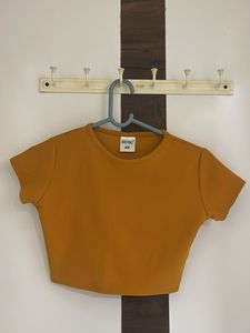 Mustard Crop Top - Stylish & Trendy