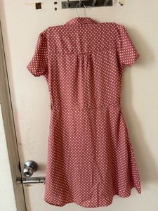 Polka Dot Button-Up Dress