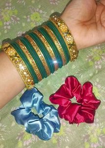 Combo Of Velvet Bangles