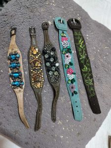 Leather -Boho Beaded Wrist Band