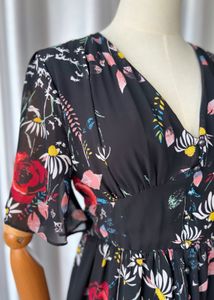 Floral Print V-Neck Romper