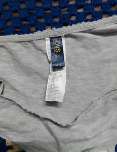 Combo of Light Blue Lace Trim Briefs