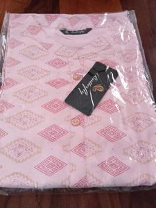 44 Size Butterfly Pink Geometric Print Top