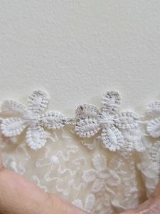Sheer White Lace Flower Top