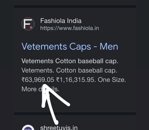 vetements Navy Cap