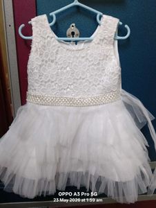 Beautiful White Tulle Baby Dress