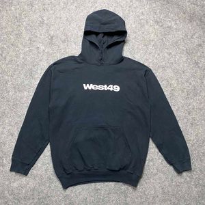 Vintage West49 black Hoodie BY Gildan Active wear