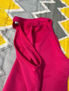 Hot Pink Halter Neck Top