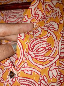 Prakriti Mustard Shirt Kurta For Women, Size:L