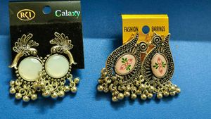 Two Designer Jhumka Earrings &amp; One earring free