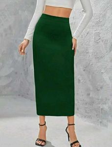 Dark Green Pencil Skirt All Size Available