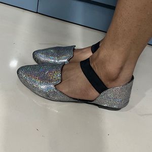 Sparkly Silver Casual Shoes