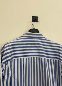 Blue &amp; White Striped Button-Up Shirt