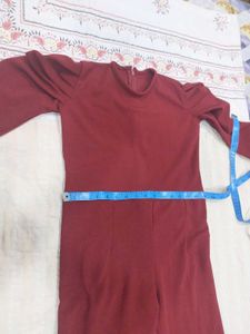 Maroon jumpsuit