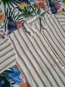 Striped Button-Down Shirt