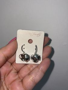 Silver Knot Drop Earrings