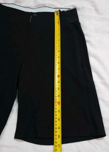 Designer Black Structured Athletic Shorts