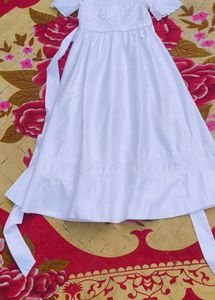 Elegant White Cotton Dress
