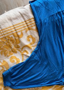 Blue loose casual top