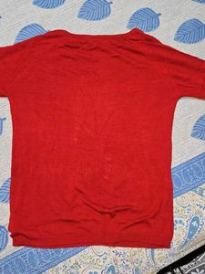 Red Long Sleeve Top