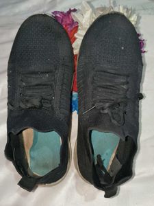 Black Knit Sneakers