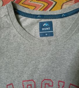 OlTypography Print Slim Fit Crew-Neck T-shirt Gray