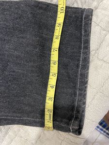 Korean Baggy Men's Black Carpenter Jeans