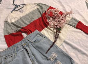 Pinterest Striped Long Sleeve Sweater