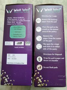 Wellwet Sanitary Pads 2 Box