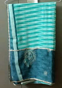Bohemian Teal & Mint Green Saree