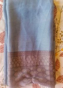 Offer Only 🎉🎉🎉💯 beautiful sky blue 💙 saree