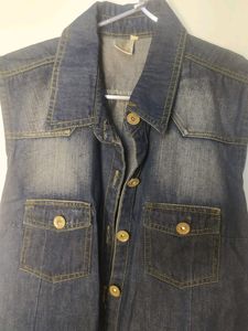 Denim Jacket Cut Sleeves