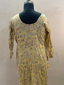Yellow Floral Print Kurta