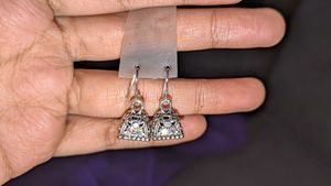 Stunning Silver Jhumka Earrings