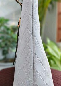 structured off-white tote bag