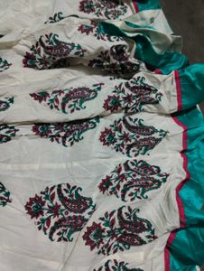 Beautiful White Embroidered Anarkali Kurta