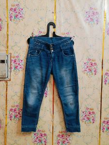 🇳🇿💫🎀Stylish High-Waisted Blue Denim Jeans