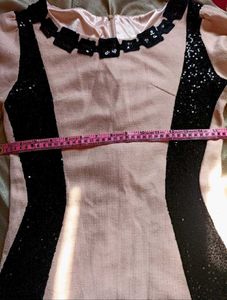 Elegant Sequin Panel Sheath Dress