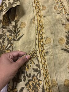 Green Floral Print Kurta+ k duppata